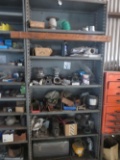 Content 6 shelves,wire,sprockets,toolbox,worklight,misc