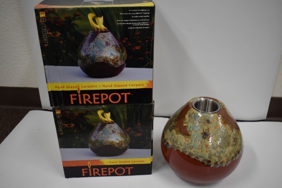 2 Fire Pot New in Opened Box