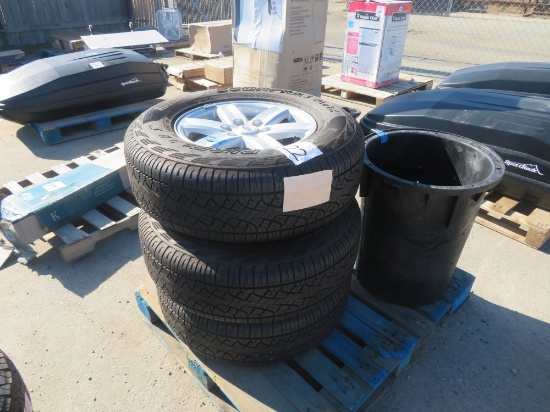 (3)- Firelli Tires 265/70R17, Trash Can