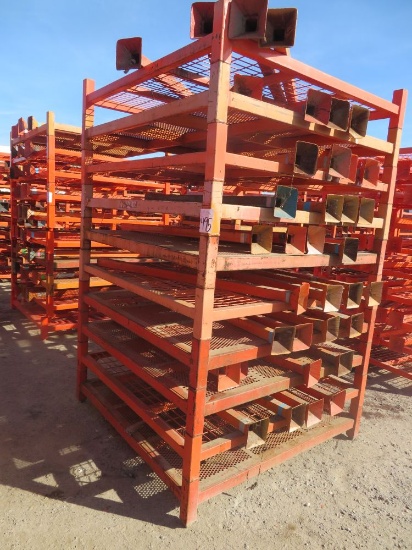 Stack of Expandable Pallet Racks 10High