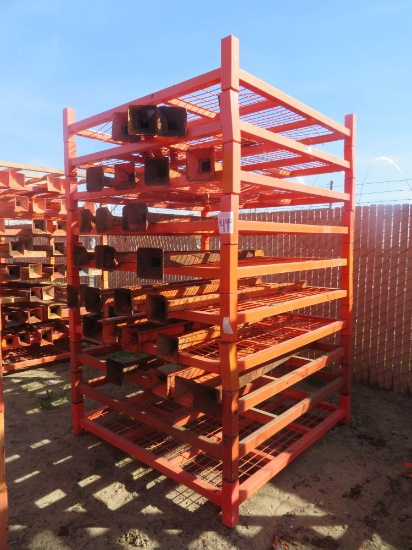 Stack of Expandable Pallet Racks 10High