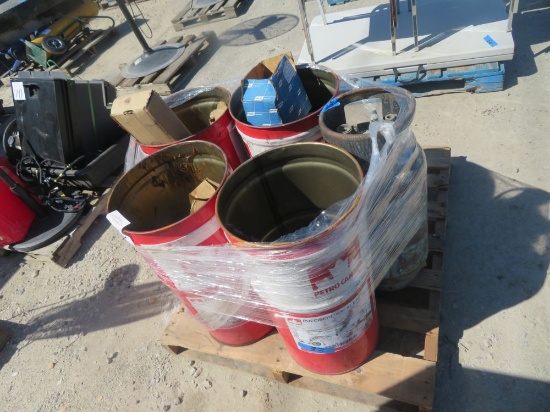 (4) Barrels Filters & Misc Truck Parts, Propane Tank