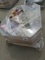 Box- ceramic figures, liquor decanters, stuffed animals, plates, misc