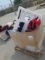 (7) cornhole games, camp chairs, pop up canopy
