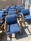(6) Blue & wooden chairs