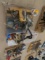 Ventalator, router, metal cutting saw, spinner,(2) tubs misc