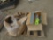 Pallet- flagging tape, office phones