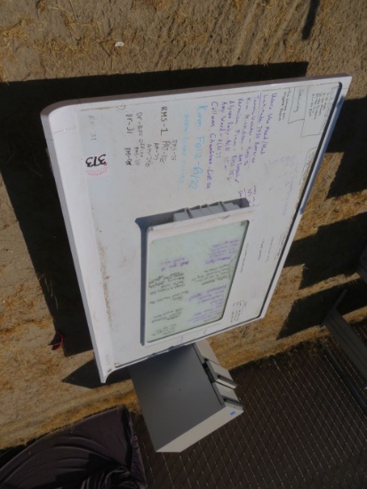 Lg whiteboard, sm lightup whiteboard,wooden bookshelf,file cabinet (3 lots)