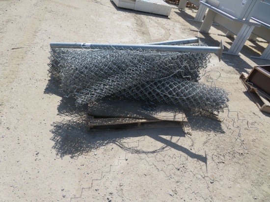 (3) rolls chainlink w/2 poles