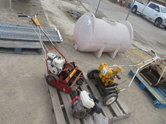 (2) front throw mowers, 1 engine-needs rebuild
