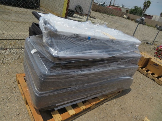 (2) adj bed frames w/mattresses