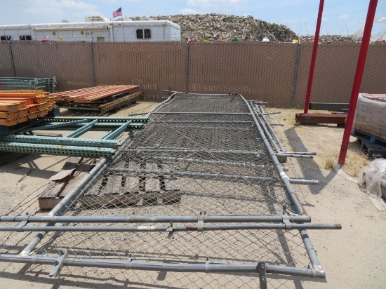 13' - 20' chain link gates, fence pieces