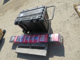 Alum truck rack, 50 gal mobile job box *keys in ofc