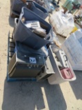 Empty cases, speakers, knifes, tap n die set, totes