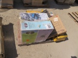 Hose reel, oscillating drill, scoreboard, blinds, pole trimmer