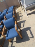(5) Blue & wooden chairs