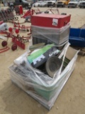 Tool box,sluice,gold pans,classifiers,vanity bars,hand tools,flor lights,misc