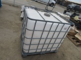 Poly tank in cage