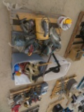 Ventalator, router, metal cutting saw, spinner,(2) tubs misc