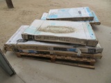 Shower base, glass panels