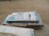 Shower base, glass panels