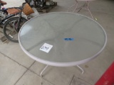 Glass patio table