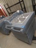Portable plastic cart w/ dual s/s sink