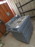 Portable plastic cart w/ dual s/s sink