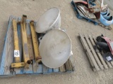 (2) flood lights, engine stand parts