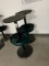 4 Metal Round Green Tables