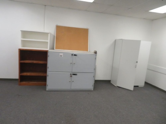 2 Bookcases, 1 Large Cabinets, 1 Storage Cabinet