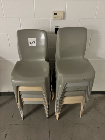 2 Stacks Plastic Chairs