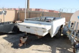 Truck bed trailer w/toolbox & contents-2 jacks, 3 compressors, ice chest
