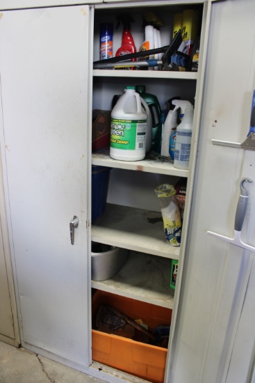 Steel Cabinet w/Cleaning Supplys