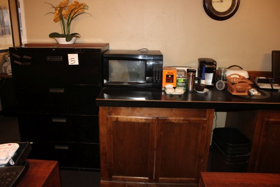 File Cabinet, Contents on top of counter