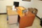 Desk, Chair, Computer, 6' Bookcase