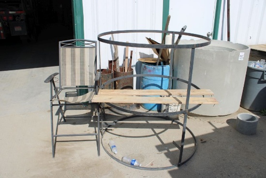 36" Cement Pipe, Steel Round Rack