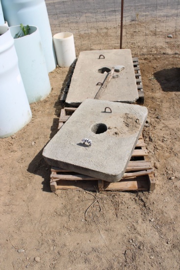 2 Square Cement Lids