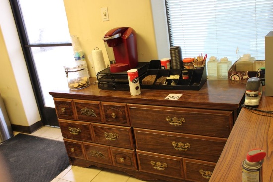 6' Dresser, Coffee Machine