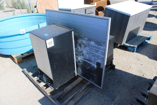 Fridge, Picture Frame, Cabinet