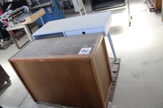 Desk, Cabinet