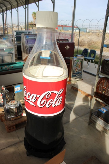 Coca Cola Bottle Display Ice Chest on Wheels