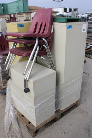(3) Filing Cabinets, (3) Kid Chairs