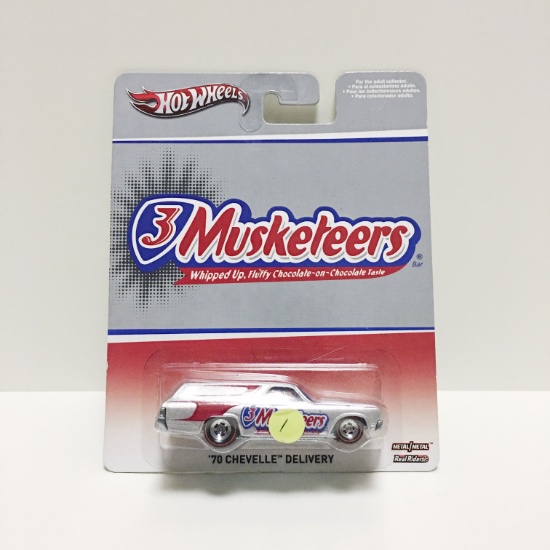 Hot Wheels Pop Culture 3 Musketeers '70 Chevelle Delivery Real Riders Metal/Metal