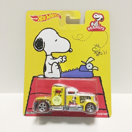 Hot Wheels Pop Culture Snoopy Peanuts Convoy Custom Real Riders Metal/Metal