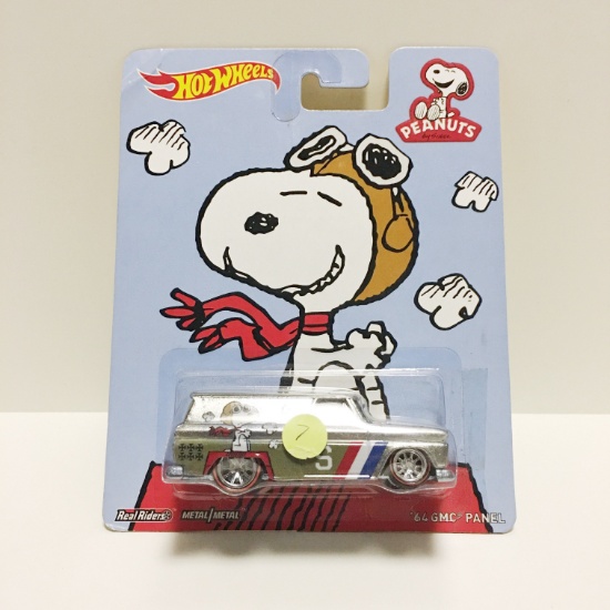 Hot Wheels Pop Culture Peanuts Snoopy '64 GMC Panel Real Riders Metal/Metal