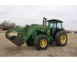 JD 4450 MFWD Dsl. Tractor w/JD 280 Loader w/Grapple