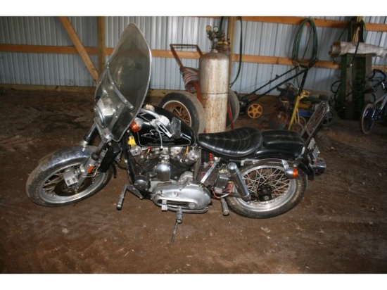 1974 Harley Davidson Sportster MC/XLH 1000cc Motorcycle w/14,294 Miles