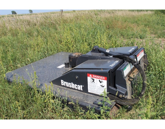 Brushcat 6’ skid steer rotary mower with hydraulic motor;