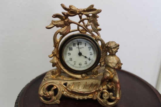 New Haven Gold Cast Clock